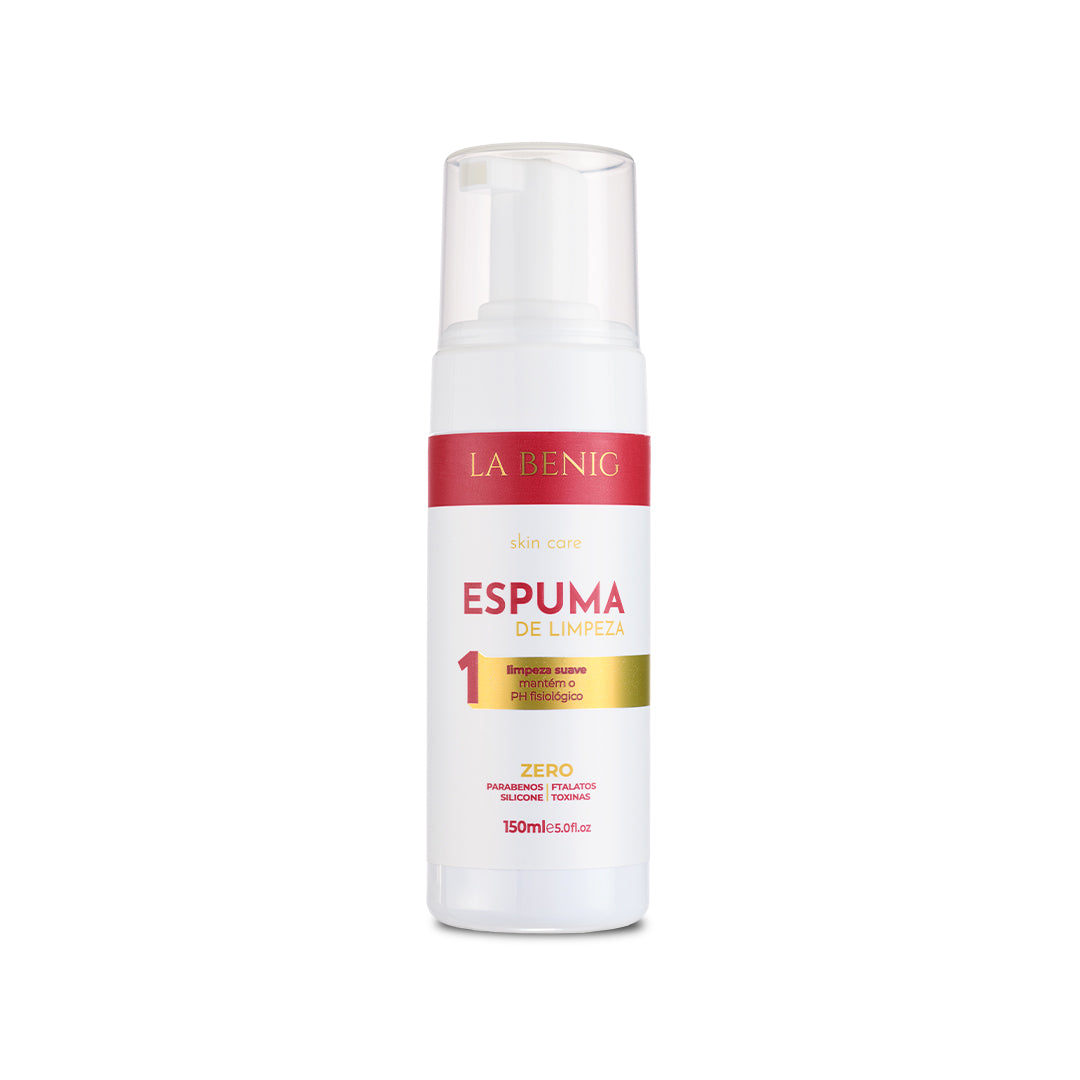 Espuma de Limpeza Facial Higienização Preparo Sobrancelhas Skin Care La Benig 150ml