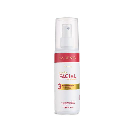 Loção Facial Adstringente Higienização Preparo Sobrancelhas Skin Care La Benig 220ml